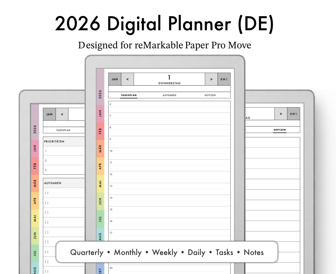 2026 Planner for reMarkable Paper Pro Move